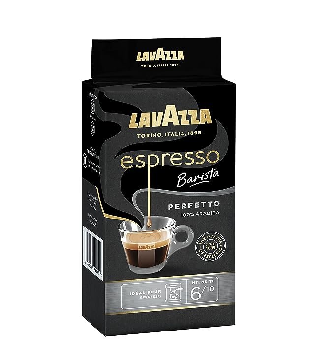 Lavazza Perfetto Espresso, 100% Arabica Ground Coffee Powder